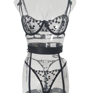Nueva Llegada, Conjunto de Lencería Sexy para Mujer, Estilos Maduros y Sensuales, Bordado, Ropa Interior Transparente - Product Image 5