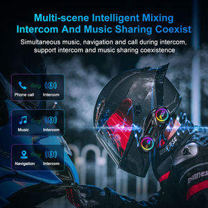 Y13 PRO mains libres 2 personnes 500m interphone de vélo <span class=keywords><strong>pour</strong></span> casque de <span class=keywords><strong>motard</strong></span> casque avec assistants vocaux connexion téléphone <span class=keywords><strong>pour</strong></span> le cyclisme - Product Image 6