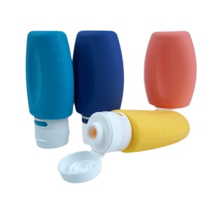 Bouteille de voyage en silicone 80 ml, ensemble de flacons cosmétiques portables et rechargeables pour les soins de la peau - Product Image 2