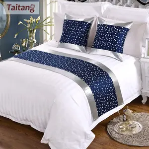 Taitang ספק מלון 100% כותנה סאטן פסים בד מיטת פשתן עבור בתי מלון