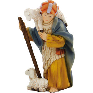 Figurine de berger de la crèche de Noël ZICOM de 11 cm avec mouton, origine Allemagne, modèle 9069-K183-59 - Product Image 1