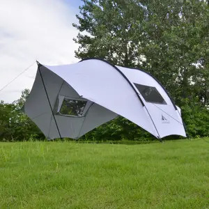 Auvent de coquille d'oeuf argenté de grand espace pour la construction simple de camping extérieur avec la bâche quantitative claire de protection solaire de croûte