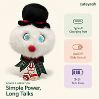 Porte-clés interactif intelligent en peluche Renne, jouet parlant avec IA et fonction de chat vocal, ornement de Noël à suspendre, pendentif en peluche, vente en gros