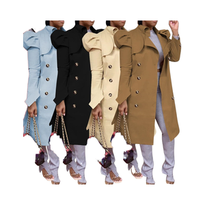 Jual Mantel Kasual dan Jaket Windbreaker Mantel Panjang Fashion Mantel Trench Wanita untuk Perempuan - Product Image 1