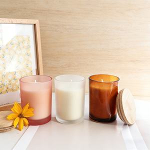 <b>Wholesale</b> Handmade Modern Luxury Amber Glass Jar Scented <b>Candles</b> for Weddings Father's Day Home Decoration-Eco-Friendly Custom - Product Image 4