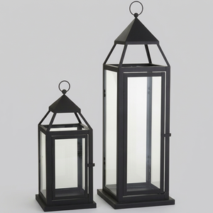 Set Of 2 Handmade Top Quality Antique Finishing Metal <b>Candle</b> <b>Lantern</b> Table Top Decoration Accessories Metal <b>Candle</b> <b>Lantern</b> - Product Image 1