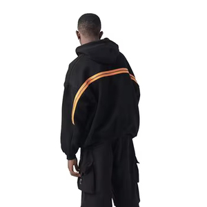 Người đàn ông của Hoodies satin lót thời trang dạo phố quá khổ Áo Thun Hoodie cho người đàn ông Hai Lớp Dây Kéo hoodie biểu tượng tùy chỉnh - Product Image 3