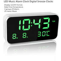 Elektronischer Aufweckwecker mit Anpassbarem Klingelton Kreativer Niedlicher Nachttisch-Leuchtklocke Persönlicher Musik-Intelligenter LED-Wecker Modern