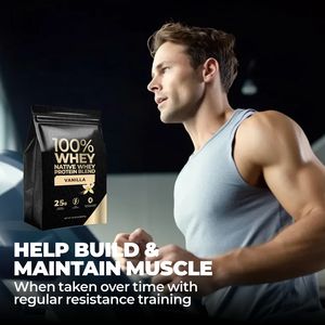 JuLong OEM Proteína de Suero de Leche <span class=keywords><strong>Sabor</strong></span> Vainilla, Suplementos Deportivos, Proteína Pre-Entrenamiento, Proteína de Suero de Leche Vegana, 2LB - Product Image 3