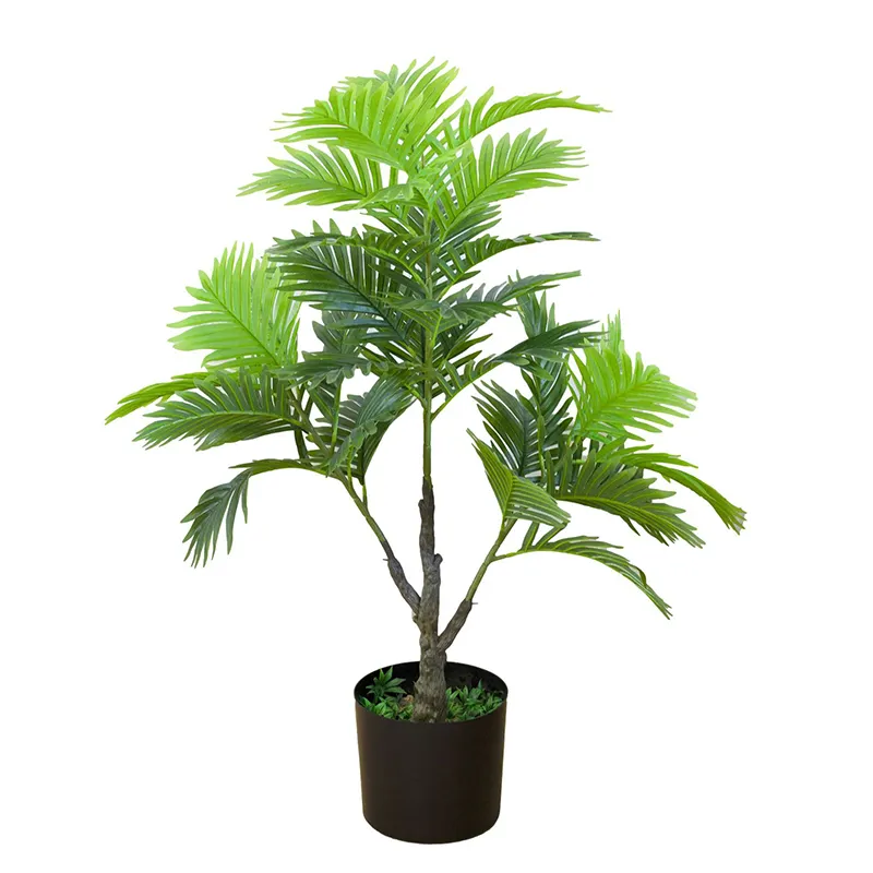 Plantes bonsaï, palmier artificiel sans Pot, prix d'usine, 2 pôles, 3 pôles, vente en gros