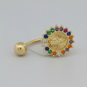 Eleganti orecchini geometrici placcati in oro con Clip di perle e borchie di diamanti per occasioni di matrimonio alla moda - Product Image 1