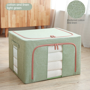 Los mejores organizadores de sistemas de armario de 24 litros para almacenar ropa y <span class=keywords><strong>edredones</strong></span>, caja de almacenamiento con marco de acero Simple de Color sólido - Product Image 4