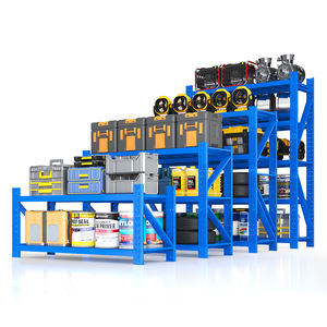 Étagères en acier à usage moyen réglables de support de stockage d'étagères pour le support en métal d'entrepôt - Product Image 4