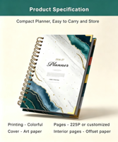 Agenda personnalisé, organiseur, magazines, carnet, livre, journal personnalisé, coffret cadeau, reliure spirale, couverture en cuir, planificateur