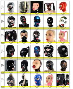 Máscara de látex Cosplay Sexy Latex Headgear Máscara de látex con cremallera Juego de rol <span class=keywords><strong>One</strong></span> <span class=keywords><strong>Piece</strong></span> - Product Image 4