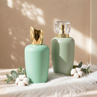 Flacon de parfum personnalisé en verre de 100 ml avec bouchon en acrylique et pompe, design haut de gamme unique, vente en gros Anding