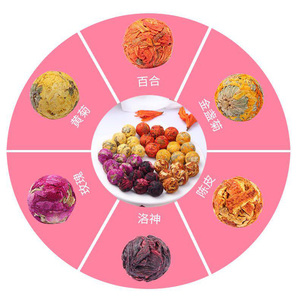 Thé noir à la rose <span class=keywords><strong>Dragon</strong></span> <span class=keywords><strong>Ball</strong></span>, thé fleuri chinois fait main, pétales de rose comestibles, infusion sublimée et parfumée, prix d'usine - Product Image 1