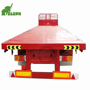 20ft 40ft 40-60ton transporte de contenedores de 2 ejes de 3 ejes semi remolque de plataforma para África Filipinas - Product Image 5
