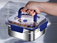 Récipient de stockage d'aliments sous vide en acier inoxydable Boîte de rangement de cuisine scellée pour garder les aliments frais