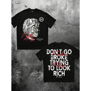 Camiseta de Diseñador de Moda al por Mayor para Hombre, Nuevo Estilo, Moderna, Holgada, Estampada, de Algodón, Informal, Deportiva - Product Image 4