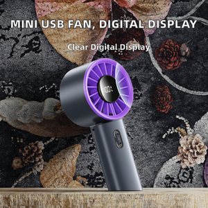Ventilador de Mano Eléctrico con Carga USB, Motor sin Escobillas, Diseño Plegable sin Aspas, Pantalla Digital, Velocidad del Viento Ajustable (Más de 5 velocidades) - Product Image 2