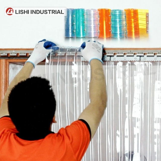 Non Sticky 2mm 3mm PVC Flexible Film Soft Plastic PVC Stripe Curtain in Roll