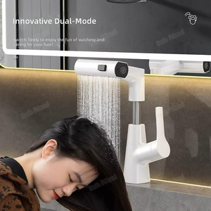 <span class=keywords><strong>Robinet</strong></span> de lavabo en alliage <span class=keywords><strong>avec</strong></span> affichage numérique de la température, monocommande eau chaude/froide, <span class=keywords><strong>douchette</strong></span> extractible – Vente en gros - Product Image 4