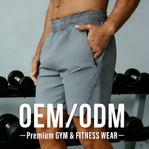 Oem Logo Custom Men's Running Gym Shorts Compression Quick Dry Waterproof Breathable 100% Polyester Double <b>Layer</b> - Product Image 4