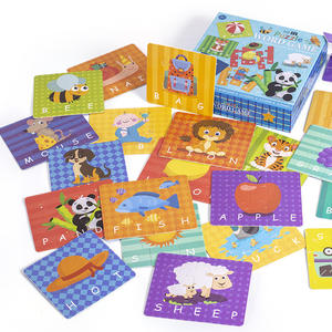 Juego de Rompecabezas de Palabras, Aprendizaje <span class=keywords><strong>Avanzado</strong></span> del Inglés con Letras, Juguete Educativo de Rompecabezas de Animales, Venta al por Mayor - Product Image 3