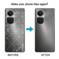 Cubierta Trasera de Vidrio para OPPO Reno 11, Carcasa de Batería con Diseño de Barra de Lente de Cámara, Material ABS