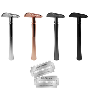 Chất Lượng Cao Và An Toàn Của Người Đàn Ông Máy Cạo Râu Kim Loại Thẳng Máy Cạo Râu Với Lưỡi Thay Thế - Product Image 3