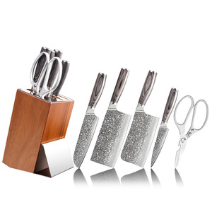 Ensemble de couteaux de cuisine <span class=keywords><strong>japonais</strong></span> IOKO en acier <span class=keywords><strong>Damas</strong></span> à 67 couches, <span class=keywords><strong>ciseaux</strong></span>, couteau utilitaire, sashimi, sushi, santoku, chef, 6 pièces - Product Image 1