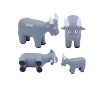 Balle anti-stress en mousse PU en forme d'animal, impression de logo, design chèvre à rebond lent, mousse solide, cadeau promotionnel pour enfants de 4 à 6 ans, emballage OPP