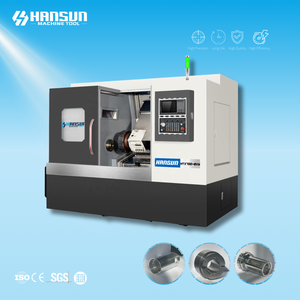 Torno CNC HANSUN de alta precisión con eje Y virtual, torreta de potencia, contrapunto, capaz de procesar formas complejas - Product Image 1