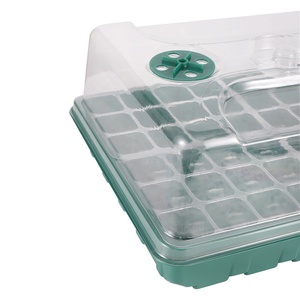 48 Cells Plastic Nursery Hydroponic Seedling Tray Planting <strong>Seed</strong> Starter Trays with <strong>Cover</strong> for Vegetables Outdoor Space - Product Image 5