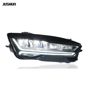 Ensemble de phares LED Jushun Audi A7 style RS, design en forme d'arête de poisson, 2011-2018, clignotants dynamiques, feux de jour - Product Image 2