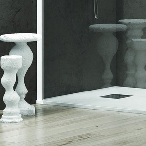 Kamalu KW-100W 90 cm cabina doccia bianca opaca moderna 8mm porta in vetro con telaio in alluminio per bagni - Product Image 3