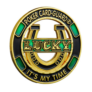 Moneda Conmemorativa 3D de Aleación de Zinc con Diseño de Trébol y Herradura, Estilo Dorado, Patrón de la Suerte Número 7, Coleccionable - Product Image 5