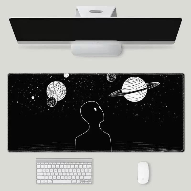Factory Price Black Mouse Pad Non Slip Rubber Base Stitched Edge for Home Office Gaming