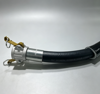 Tuyau d'air et d'eau multifonctionnel pour bras robotisés, 20 BAR 300 PSI, en caoutchouc tressé en fibre, pour compresseur d'air, raccords à pousser, découpe sur mesure