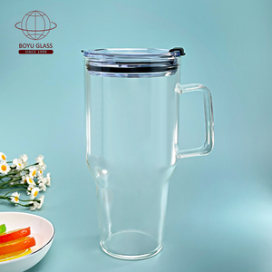 32oz/1000ml dễ thương tái sử dụng Glass <span class=keywords><strong>Mug</strong></span> Tumbler với xử lý thăng hoa drinkware để sử dụng nhà - Product Image 3