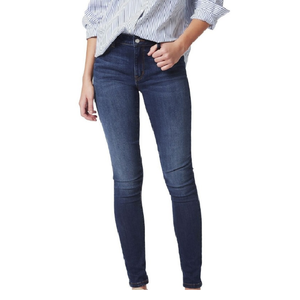 Casual New Arrival Denim Pant 2023 Wholesale Custom Women <b>Elastic</b> Stretch <b>Jeans</b> Pant High <b>Waist</b> Solid Color - Product Image 1