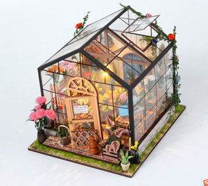 Casa de Flores con Cielo Estrellado, Modelo de Construcción en Miniatura, Manualidades Creativas, Juguetes de Madera para Armar, Edades 14+, Caja de Color - Product Image 2