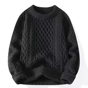 Pull en polyester tricoté coupe ample col rond pour homme et femme, tailles européennes grandes tailles, collection automne-hiver – Offre spéciale - Product Image 4