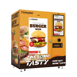 Automatik für warme Speisen/Hamburger mit 2 Touchscreens und Mikrowellen system