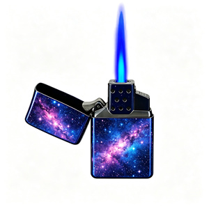 Briquet torche à flamme droite coupe-vent rechargeable avec logo personnalisé, gravure de logo sur mesure, vente en gros - Product Image 5