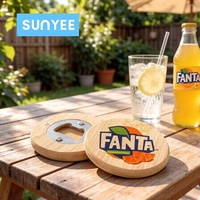 Décapsuleur en bois Sunyee avec aimant, impression personnalisée par sublimation, décapsuleurs en bambou pour bière