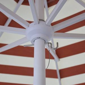 High End 100% Aluminum Garden Outdoor Sun Protection <strong>Umbrella</strong> Hand Crank Striped <strong>Patio</strong> Hotel Cafe Resort Mid Pole Parasol - Product Image 3