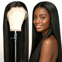AHVAST SDD Pelucas de Cabello Humano Vietnamita Liso Natural, Frontal de Encaje Sin Pegamento HD, Venta al por Mayor, Pelucas de Cabello Humano con Cutícula Alineada