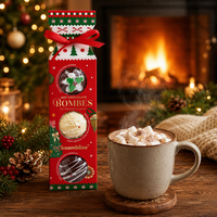 Coffret Cadeau de Noël 3 Bombes Chocolat Chaud Guimauves et Billes de Cacao Fondantes – Confiserie Festive Nouveauté